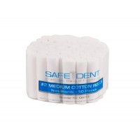 Safe-Dent- Cotton Rolls,  1.5" x 3/8",  Non Sterile,  #2 Medium, Absorbent, Strong  50 pcs bundle